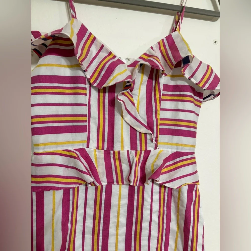 Parker Pink and White Striped Mini Dress - Picture 8 of 14